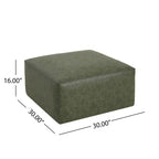 Christopher Knight Home Modern Faux Leather Sectional Ottoman ¨C Modular Square Living Room Footrest