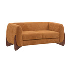 Christopher Knight Home Modern Boucle Upholstered 2-Seater Sofa with Birch Wood Legs