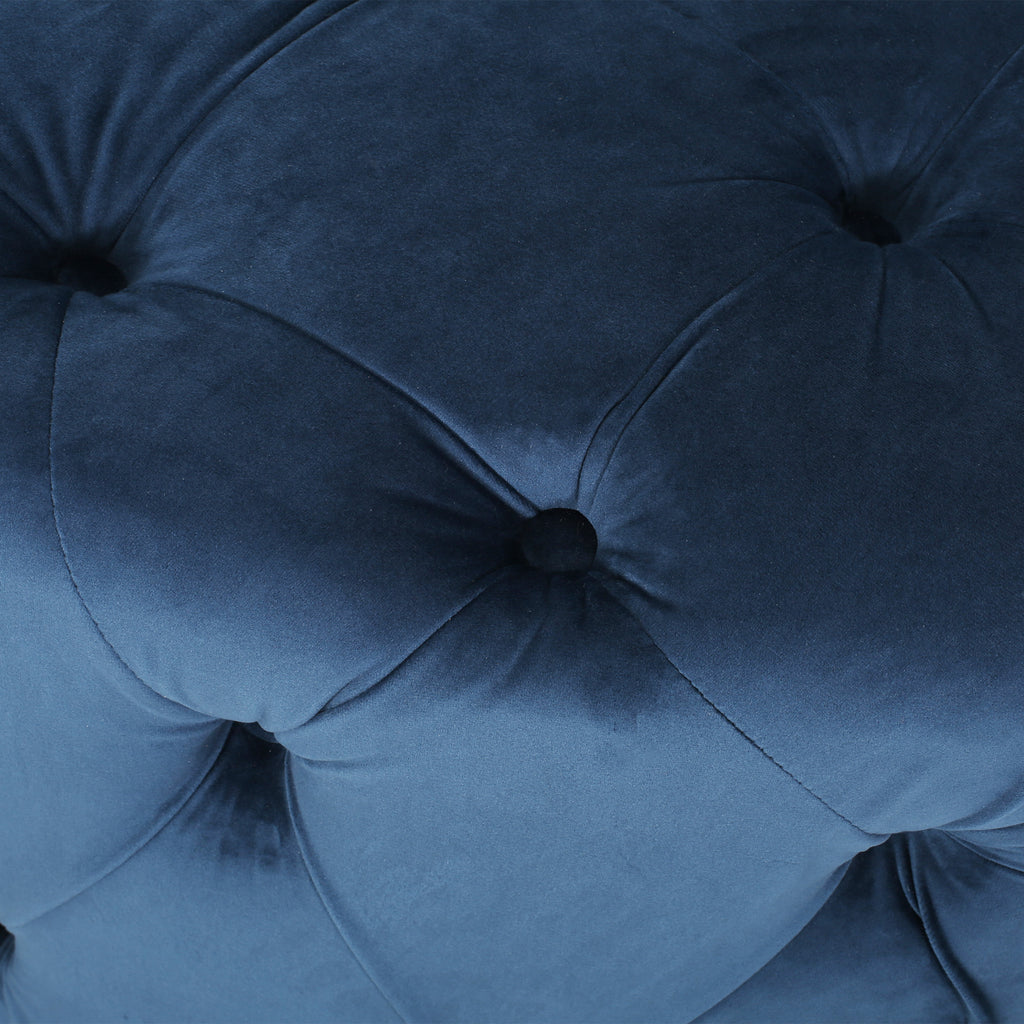 Christopher Knight Home 40" Tufted Velvet Square Ottoman – Oversized Modern Glam Cocktail Coffee Table Bench