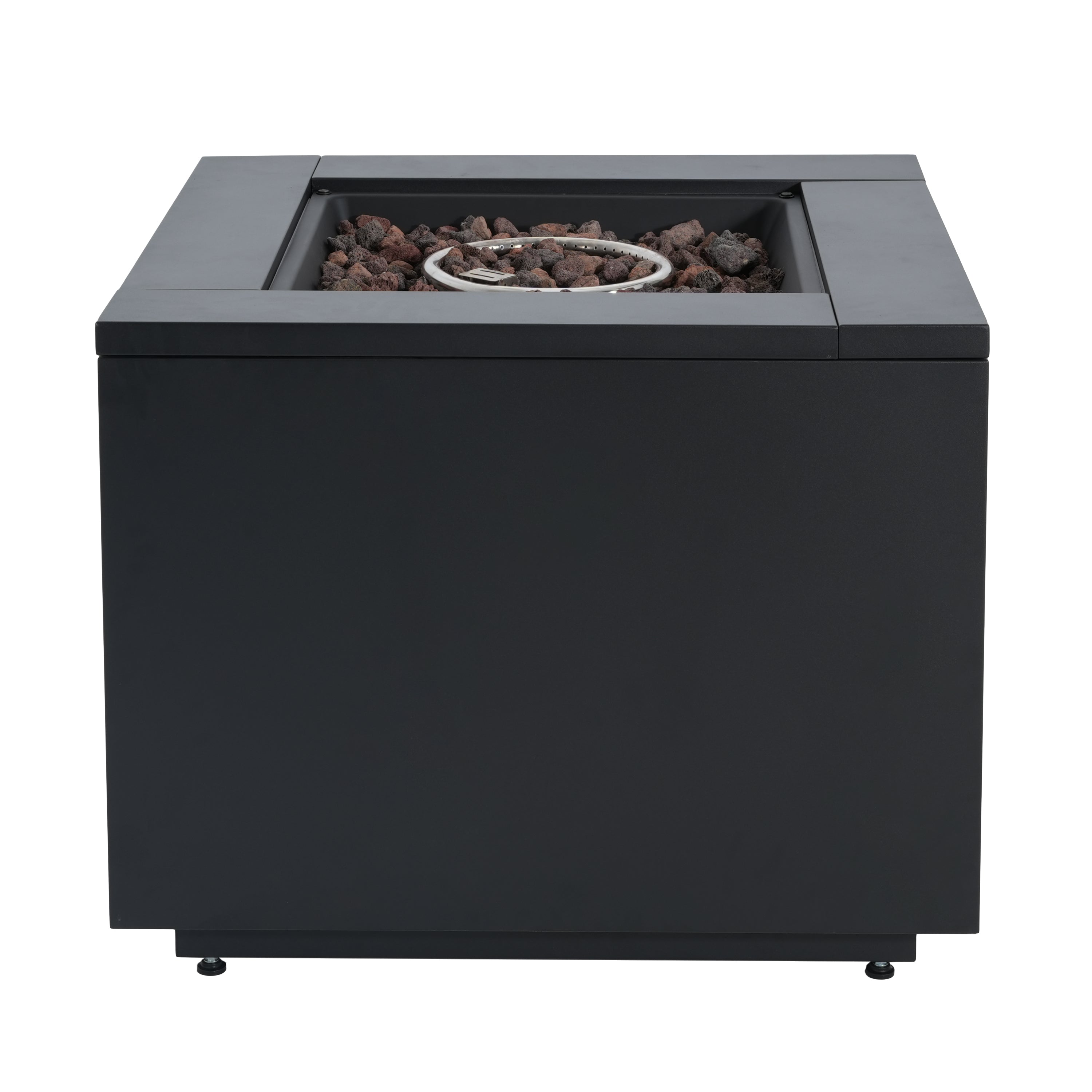 Christopher Knight Home Calcifer Contemporary Patio 30 Inch 40,000 BTU Fire Pit Table, Black