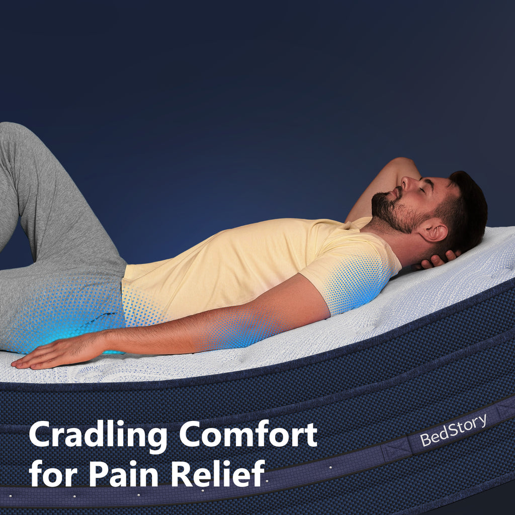 BedStory SpineAlign Pro 14" Firm Pressure Relieving Cooling Hybrid Mattress?Queen
