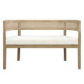 Christopher Knight Home Shigeo 47.5" Farmhouse Rubberwood Boucle Upholstered Sofa, Light Ash/Beige