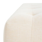 Christopher Knight Home Modern Rectangular Linen Ottoman Bench ¨C Tufted Upholstered Footstool with Wood Legs