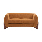 Christopher Knight Home Modern Boucle Upholstered 2-Seater Sofa with Birch Wood Legs