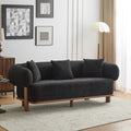 Christopher Knight Home 82" Modern Curved Living Room Sofa with Deep Seat & Solid Wood Frame