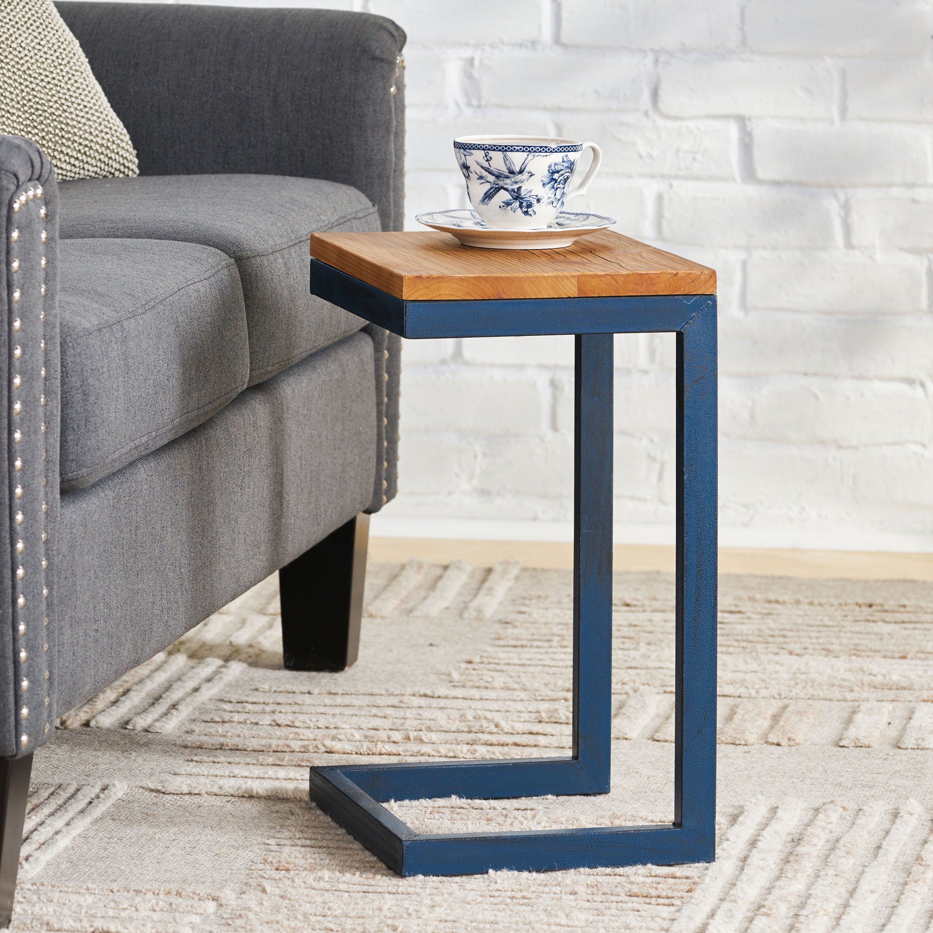 GDFStudio Caspian Indoor Fir Wood Accent Table