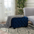 Modern Glam Velvet Ottoman – Button-Tufted Diamond Stitch, Coffee Table & Extra Seating, 29” Square