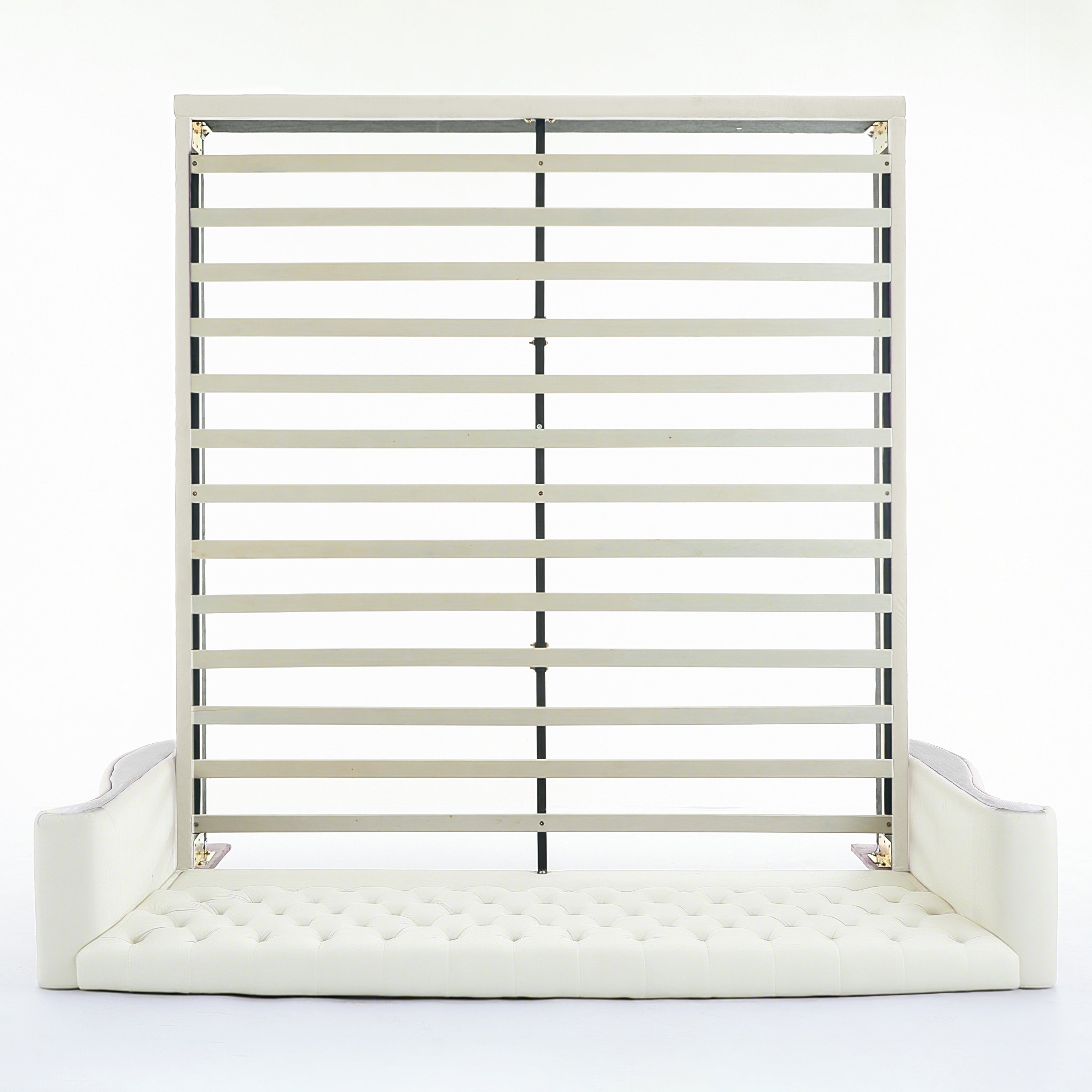 Christopher Knight Home Modern Velvet Wingback Tufted Platform Bed with Nailhead Trim and Silver Legs