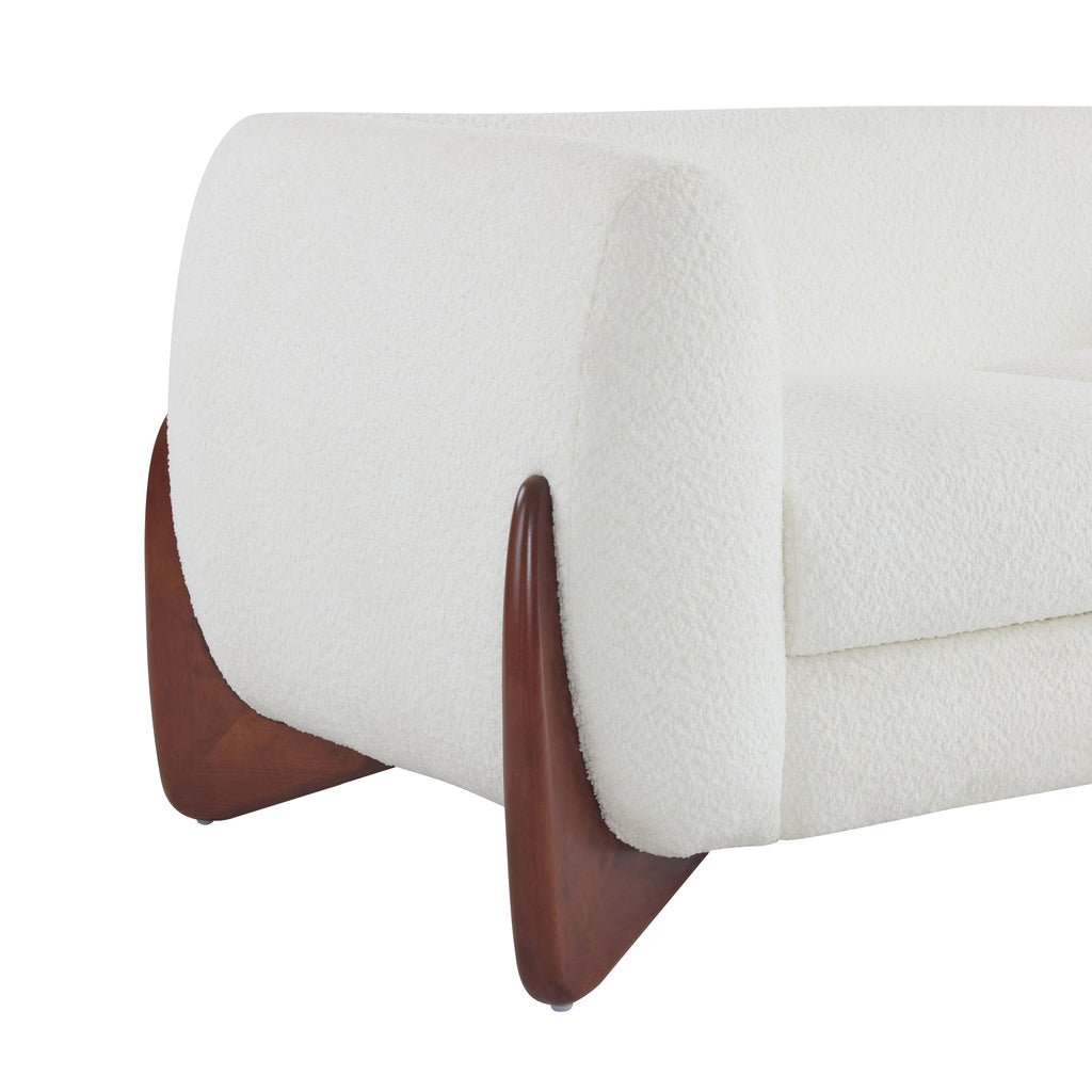 Christopher Knight Home 82" Boucle Sofa with Birch Wood Legs – Modern Cozy Upholstered 3-Seater