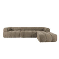 Christopher Knight Home Keri 122" Modern L-Shaped High-Density Foam Sectional Sofa with Low Backrest, Espresso