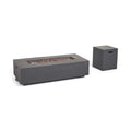 Christopher Knight Home Hearth Outdoor 50,000 BTU Lightweight Concrete Rectangular Fire Pit Table, Dark Gray