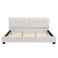 Christopher Knight Home Modern Boucle Upholstered Platform Bed with Tufted Headboard,King