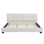 Christopher Knight Home Modern Boucle Upholstered Platform Bed with Tufted Headboard,King