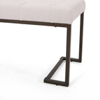 Christopher Knight Home Modern Tufted Upholstered Ottoman Bench with Metal Legs