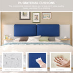 Christopher Knight Home Upholstered Storage Platform Bed with PU Headboard Cushion & Built-In Side Shelves