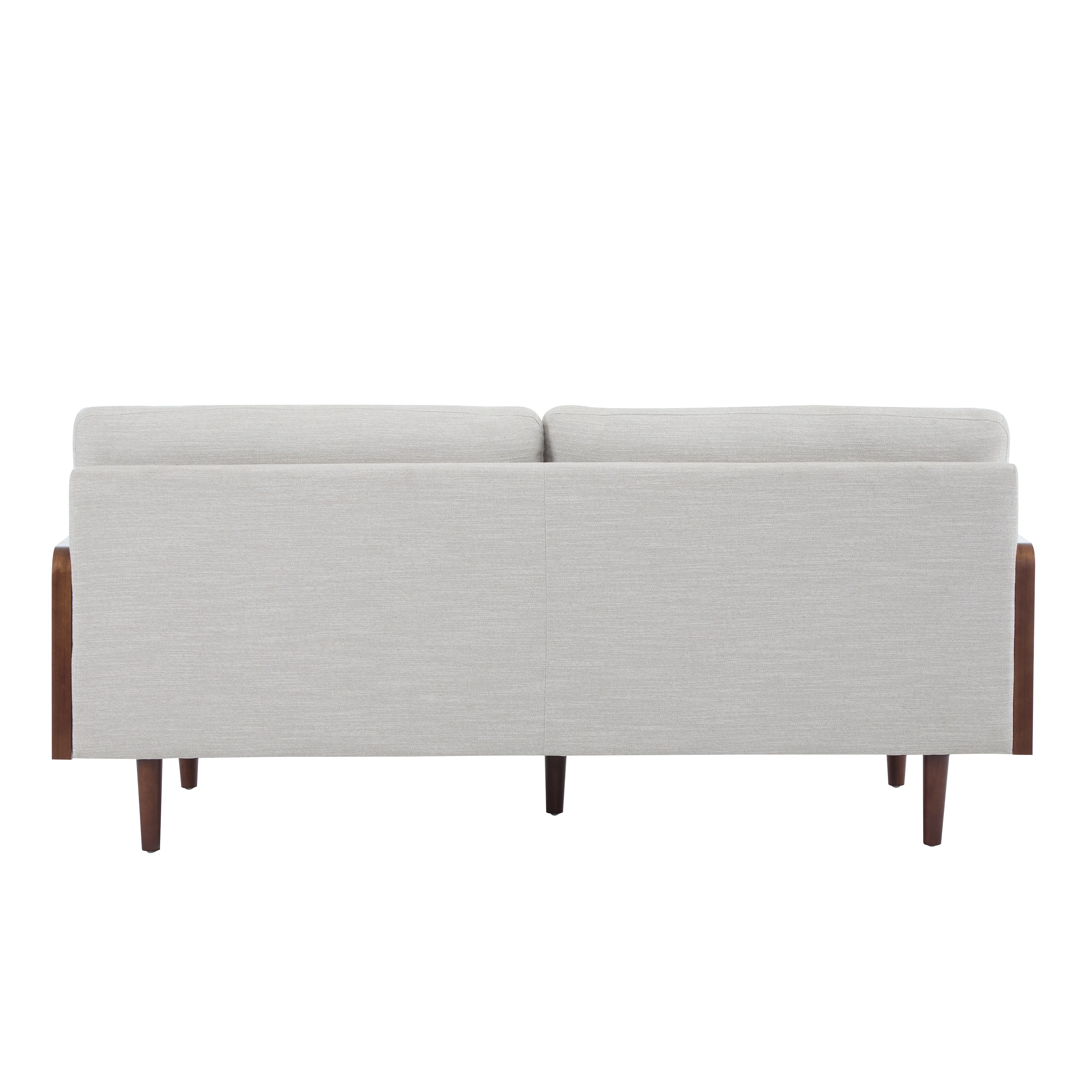 Mid-Century Modern Sofa 71.75" with Wood Sides & Slim Track Arms – Plush Living Room Couch