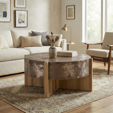 Christopher Knight Home Prisca Rustic Burnt Wood Coffee Table, Brown