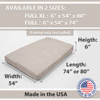 GDFStudio Melville Memory Foam Futon Mattress ¨C Foldable Sofa Bed Cushion with Washable Cover (Frame Not Included)