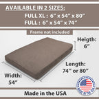 GDFStudio Melville Memory Foam Futon Mattress ¨C Foldable Sofa Bed Cushion with Washable Cover (Frame Not Included)