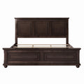 GDFStudio Oliver Traditional Pinewood Bed with Tall Headboard and Solid Wood Slats, King Size, Brown