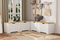 GDFStudio Gaela Farmhouse L-Shaped Storage 63" Benches