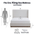 GDFStudio Elodie Modern Upholstered Wingback Bed with 53" High Headboard, King