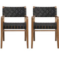 Christopher Knight Home Prosen Faux Leather and Rubberwood Dining Chair  (Set of 2), Black