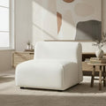 Christopher Knight Home Oriane Modern Curved Upholstered Accent Chair, Beige