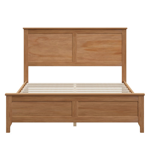 GDFStudio Susan Modern Solid Wood Platform Bed with Headboard, Full Size