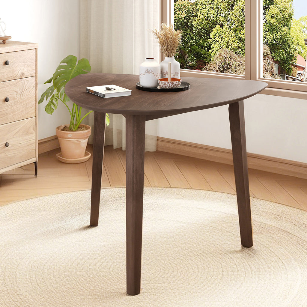 Modern Triangular Solid Wood Coffee Table for Small Spaces