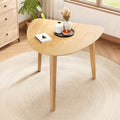 Modern Triangular Solid Wood Coffee Table for Small Spaces