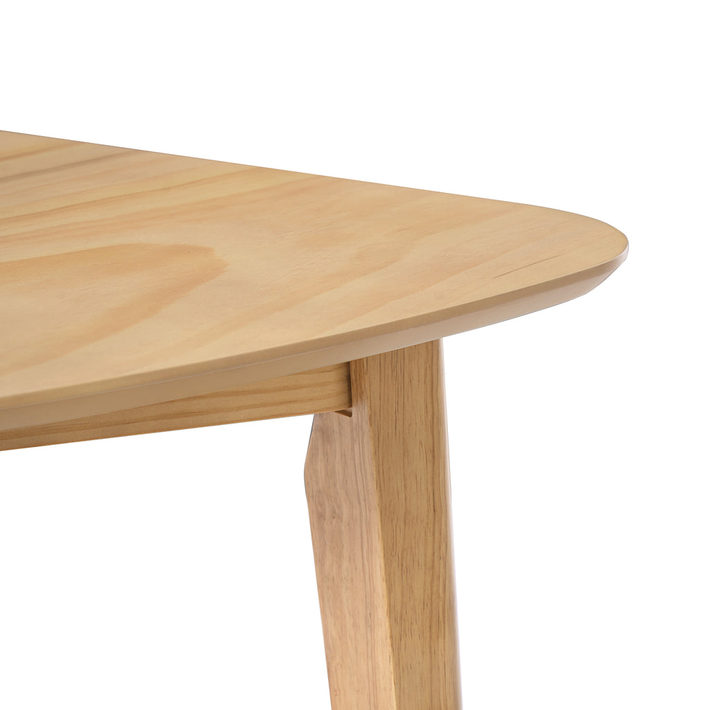 Modern Triangular Solid Wood Coffee Table for Small Spaces