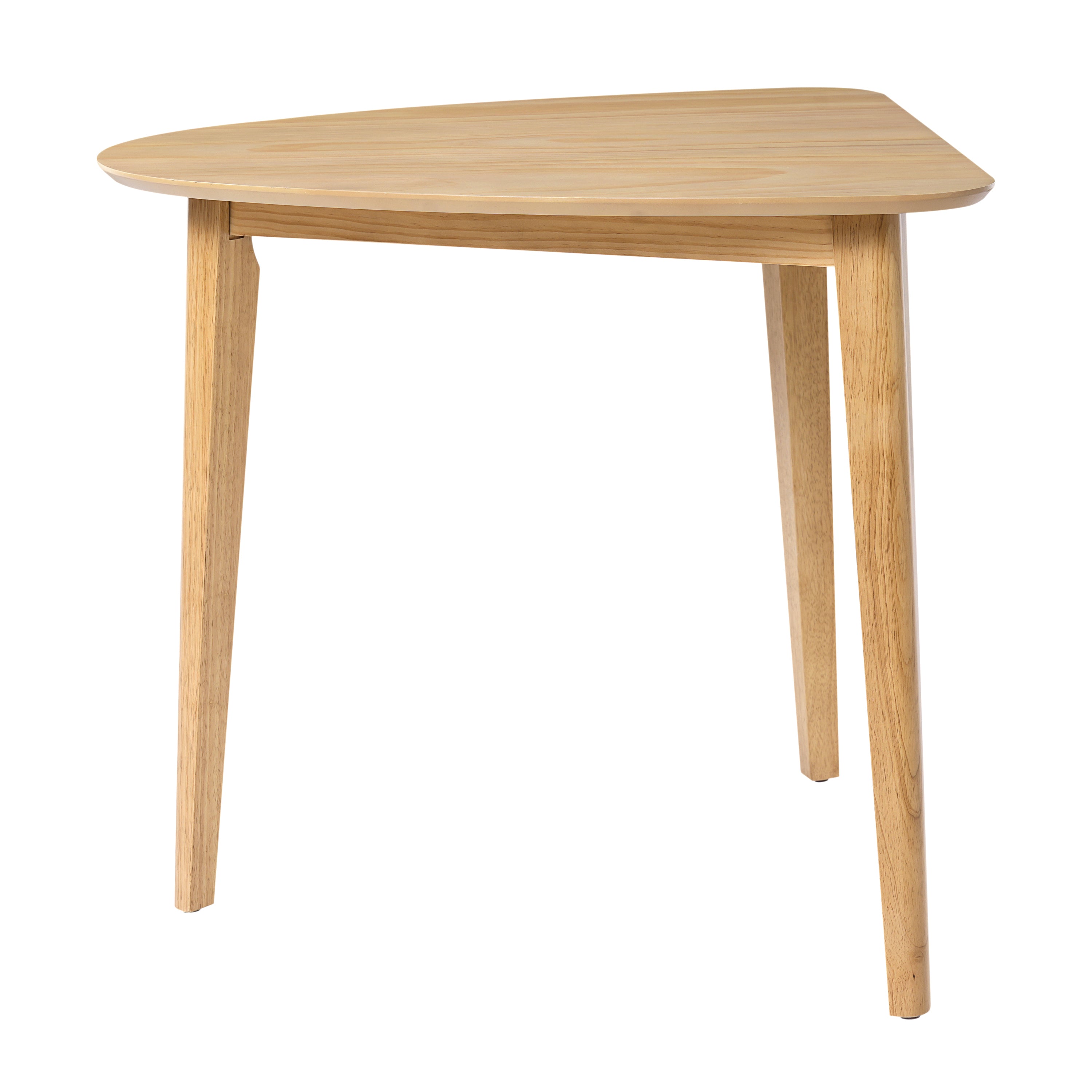 Modern Triangular Solid Wood Coffee Table for Small Spaces