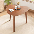 Modern Triangular Solid Wood Coffee Table for Small Spaces