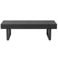 Modern Black Entryway Bench with Metal Legs, MDF Seat Shoe Bench for Bedroom, Dining Room & Hallway
