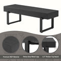 Modern Black Entryway Bench with Metal Legs, MDF Seat Shoe Bench for Bedroom, Dining Room & Hallway