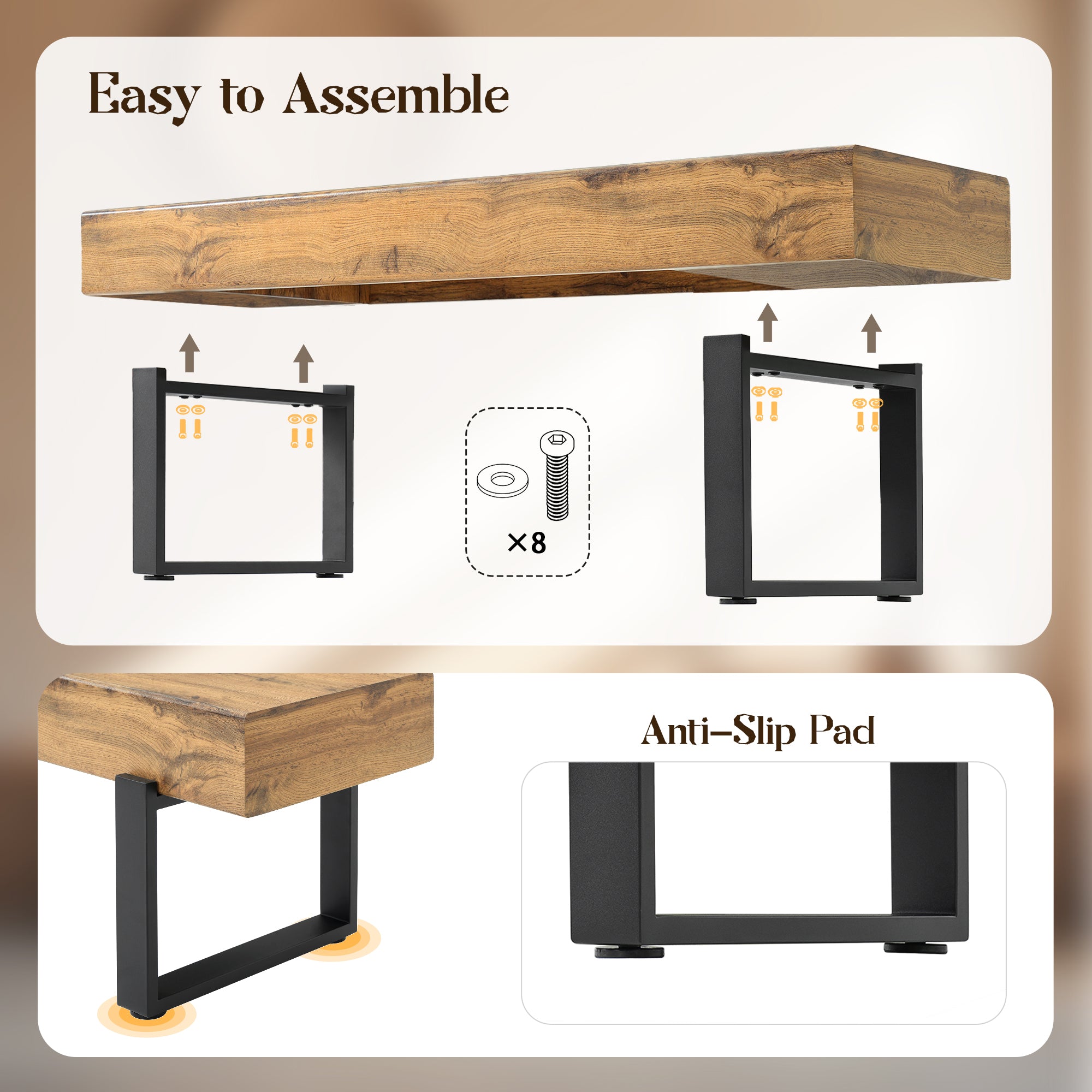 Modern Black Entryway Bench with Metal Legs, MDF Seat Shoe Bench for Bedroom, Dining Room & Hallway