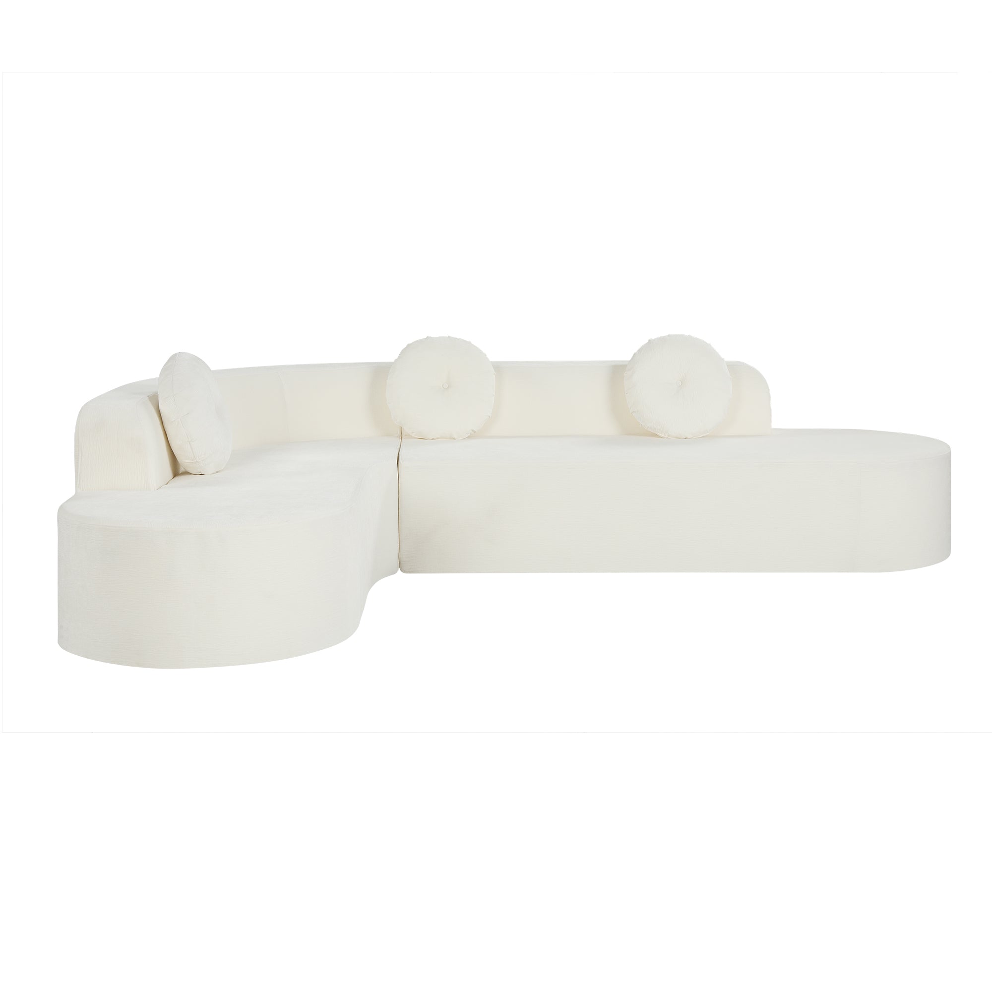 Christopher Knight Home Patrick 122" Modern Extra Large Chenille Upholstered Sectional Sofa with Pillows, Beige