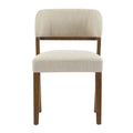 Christopher Knight Home Xayah Modern Rubberwood Upholstered Dining Chairs (Set of 2), Walnut