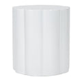 Christopher Knight Home Naoki Modern Patio Lightweight Concrete Side Table, White