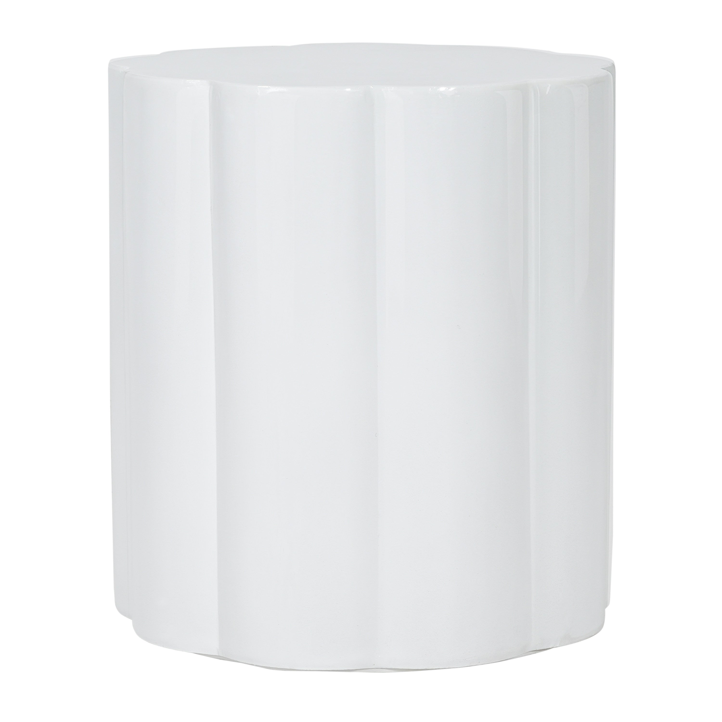 Christopher Knight Home Naoki Modern Patio Lightweight Concrete Side Table, White