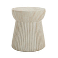 Christopher Knight Home Larrick Outdoor Concrete Side Table, Travertine, Travertine Pattern