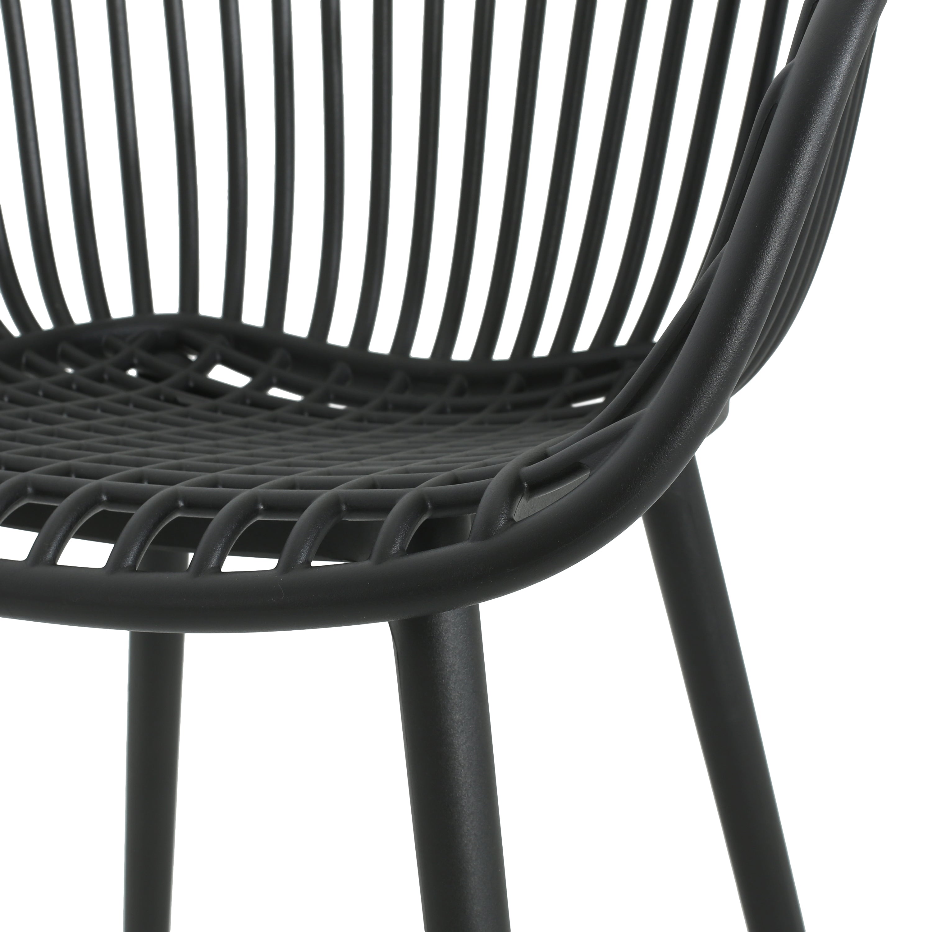 GDFStudio Modern Dining Chairs, Weather-Resistant Patio Chairs Set of 2 for Balcony, Garden