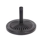 GDFStudio Syros Outdoor Resin and Steel Umbrella Base, Black