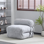 Christopher Knight Home Indoor Foldbable Versatile Soft Bean Bag Lounge chair, Light Gray
