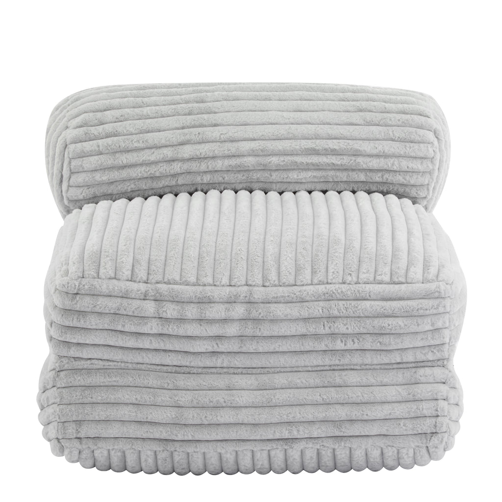 Christopher Knight Home Indoor Foldbable Versatile Soft Bean Bag Lounge chair, Light Gray