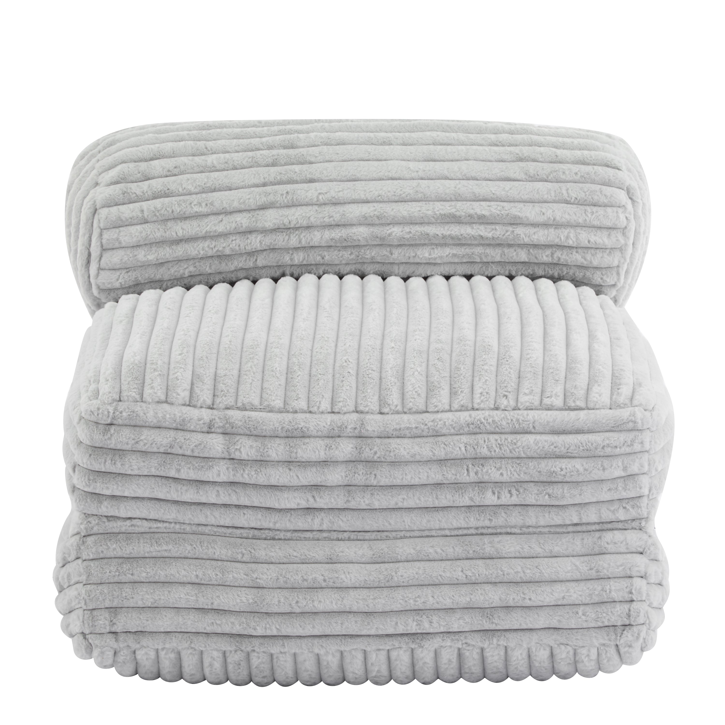 Christopher Knight Home Indoor Foldbable Versatile Soft Bean Bag Lounge chair, Light Gray