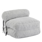 Christopher Knight Home Indoor Foldbable Versatile Soft Bean Bag Lounge chair, Light Gray