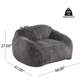 Christopher Knight Home Indoor Soft Bean Bag Chair, Faux Fur, Gray