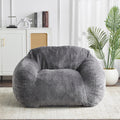 Christopher Knight Home Indoor Soft Bean Bag Chair, Faux Fur, Gray